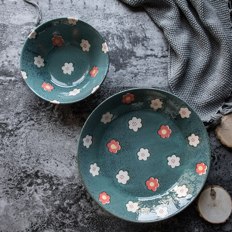 AITO美浓烧陶瓷碗碟套装 【Nordic-Flower四季餐桌系列】春意