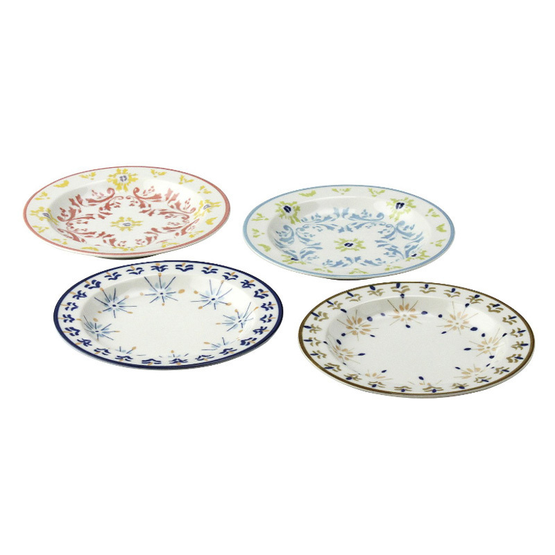 日本AITO美浓烧陶瓷碟子盘子4件套 【Diane-Harrison系列】4色装