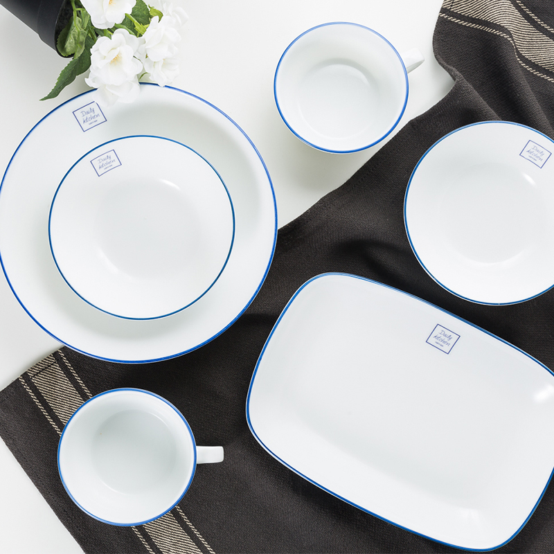 AITO美浓烧陶瓷餐具组合六件套礼盒装 Daily-kitchen系列白色